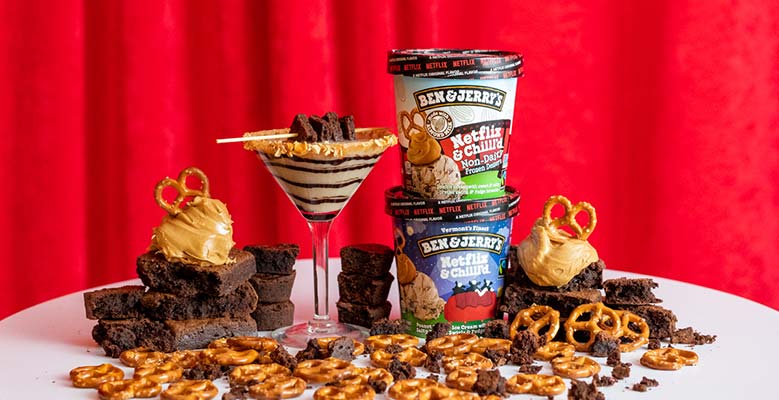 Ben & Jerry's Chilll'd-tini with Netflix & Chilll'd ice cream