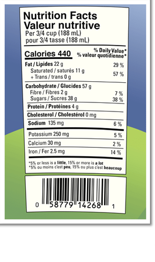 Informations nutritionnelles