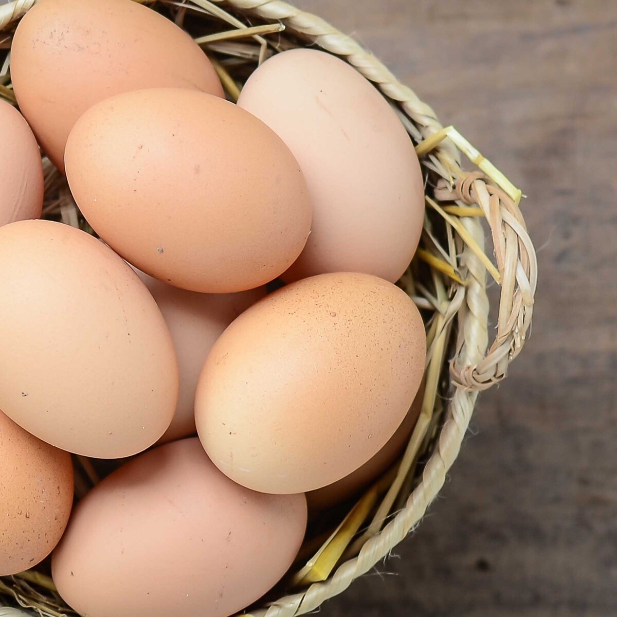 Eggs in a basket