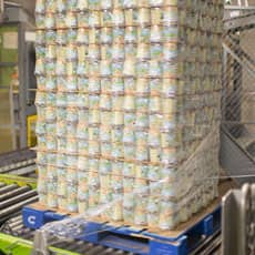 A stack of pints ready to ship