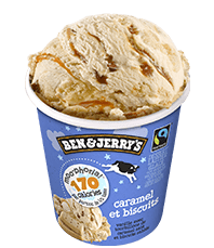 Caramel et biscuits Moo-phoria Light Ice Cream Contenants